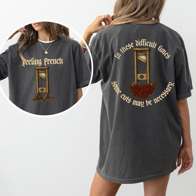 ChicCotton Vintage Feeling French Comfort Colors Shirt, Social Justice T-shirt, Some Cuts May Be Neccessary Graphic Tee,...