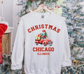 Chicago Christmas Sweatshirt, Illinois Sweater, State Shirt, Personalized City Name Shirt, Christmas Trip Sweatshirt,...