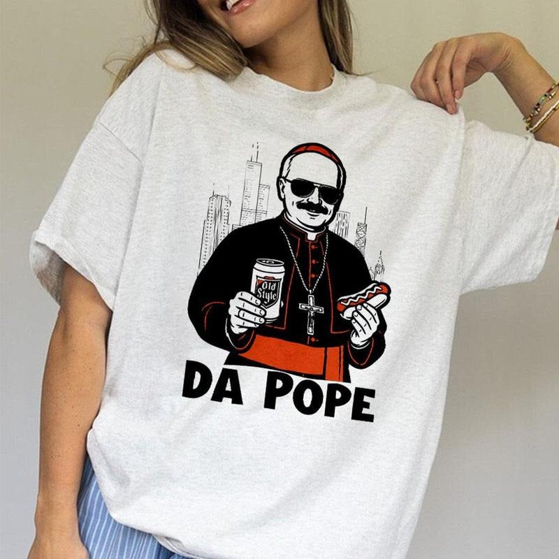 Chicago Pope Leo XIV "Da Pope" Shirt, Pope Leo XIV T-Shirt Hoodie, Sweatshirt | RetroVerseTees.com