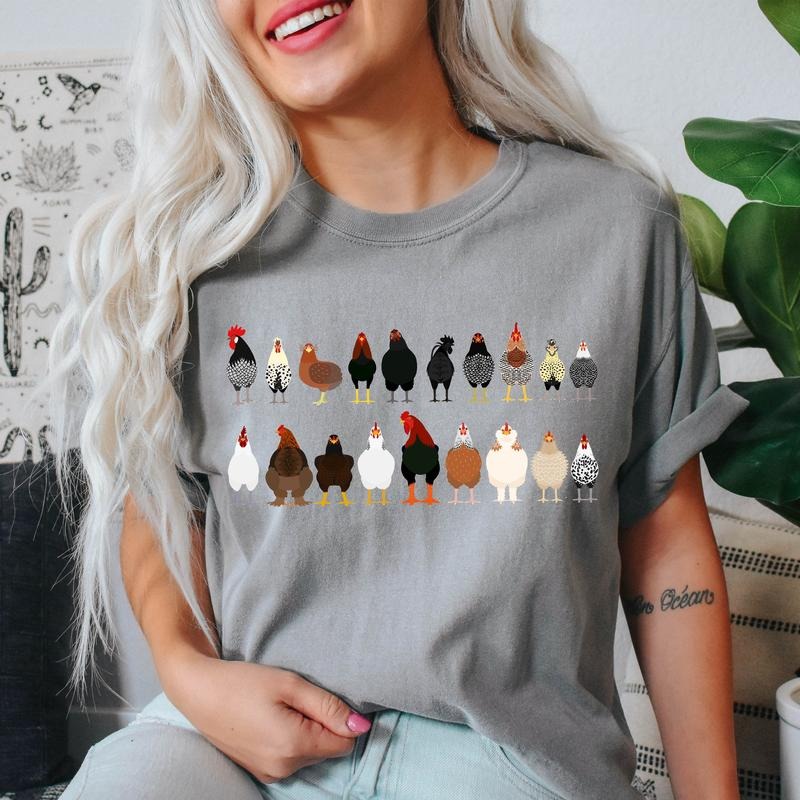 Chicken Breeds Farm Animal Lover T-Shirt Hoodie, Sweatshirt | RetroVerseTees.com