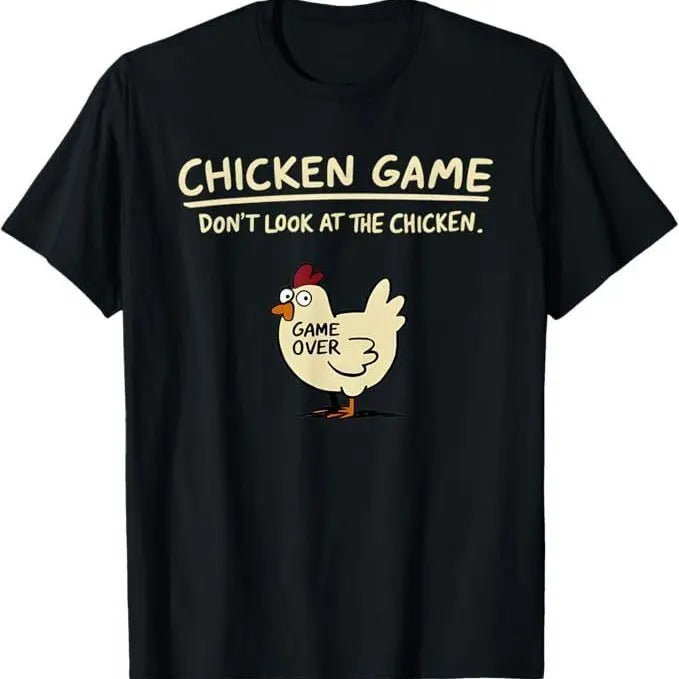 Chicken Game Shirt, Chicken Game Don't Look At The Chicken Funny Chicken T-Shirt Hoodie, Sweatshirt | RetroVerseTees.com