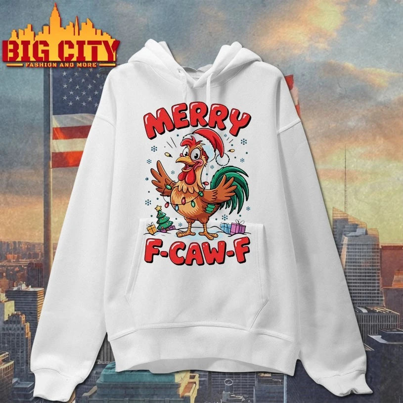 Chicken Merry F-Caw-F Funny Christmas 2025 shirt