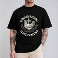 Chicken Raising Gunpla brand Jesus Praising T-Shirt Pure Cotton Fabric Casual Streetstyle Crew Neck Short Sleeve T-Shirt...