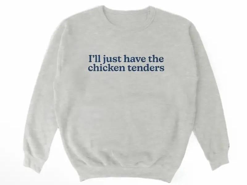 Chicken Tenders Crewneck Sweatshirt T-Shirts, Hoodie | RetroVerseTees.com