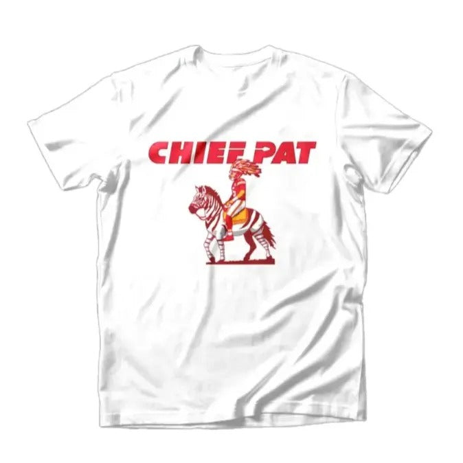 Chief Pat Tee Funny Graphic Shirt Kansas City Football Shirt Gift for Fans Hoodie, Sweatshirt | RetroVerseTees.com