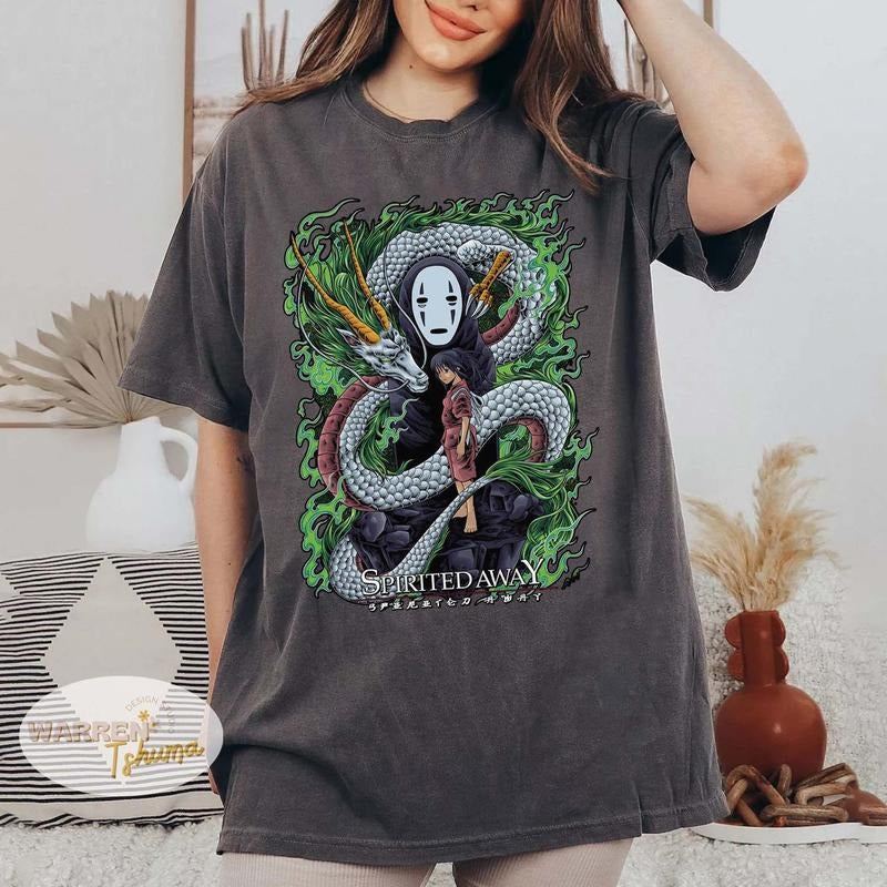 Chihiro Haku No face Spirited Away Vintage Shirt , Ghibli Spirited Away Shirt Hoodie, Sweatshirt | RetroVerseTees.com