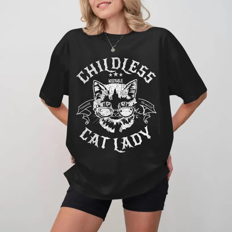 Childless Cat Lady T-Shirt, Kamala Harris 2024 T-Shirt, Madam President, Democrat T-Shirt, Election 2024 T-Shirt, Vote...
