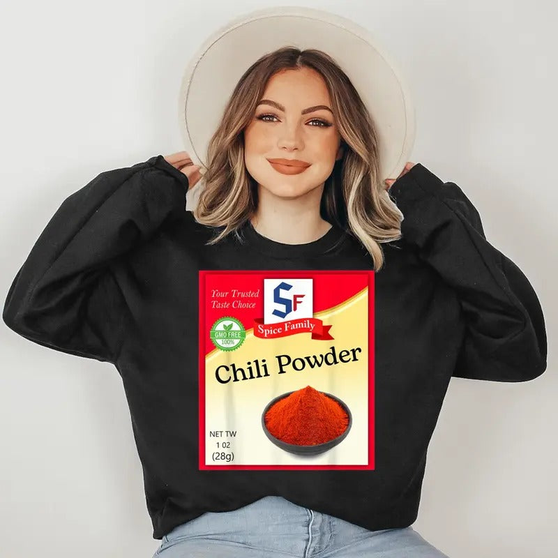 Chili Powder Condiment Costume Holiday Spice Costumes Sweatshirt T-Shirts, Hoodie | RetroVerseTees.com
