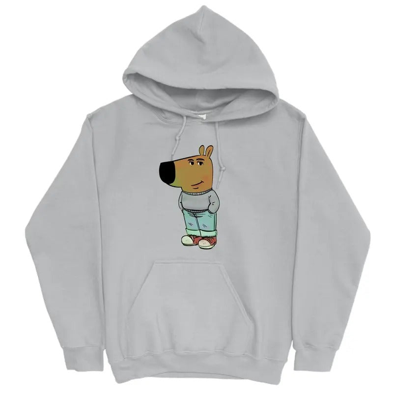 Chill Guy Funny Hoodie Meme Dog Hoodie Menswear T-Shirts, Sweatshirt | RetroVerseTees.com
