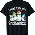 Chillin With My Snowmies Ugly Snowman Christmas T-Shirt Hoodie, Sweatshirt | RetroVerseTees.com