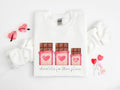Chocolate For Three Please Sweatshirt, Valentines Pregnancy Announcement Shirt, Baby Reveal Sweater, Valentine's Day...