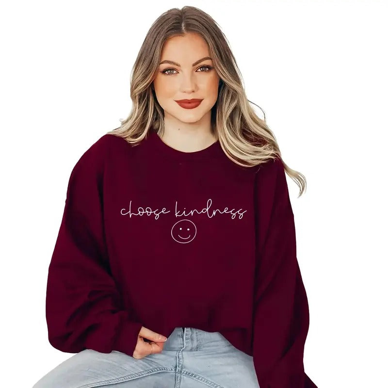Choose Kindness Sweatshirt, Retro Teacher Shirt, Positive Affirmation Mom Tee, Kindness Shirt, Retro Graphic Kindness...