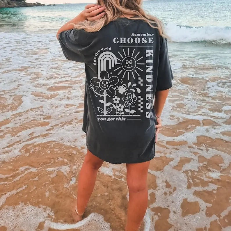 Choose Kindness Tee, Kindness Matters TeeVintage Inspired Cotton T-shirt, Unisex Tee, T-shirt, Oversized Tee, Be kind Tee...