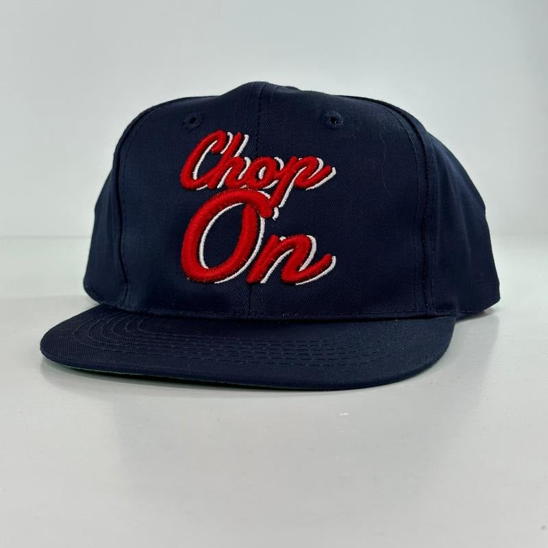 Chop On Navy Snapback YOUTH Hat Cap Collab Justin Stagner Custom Embroidery T-Shirts, Hoodie, Sweatshirt | RetroVerseTees.com