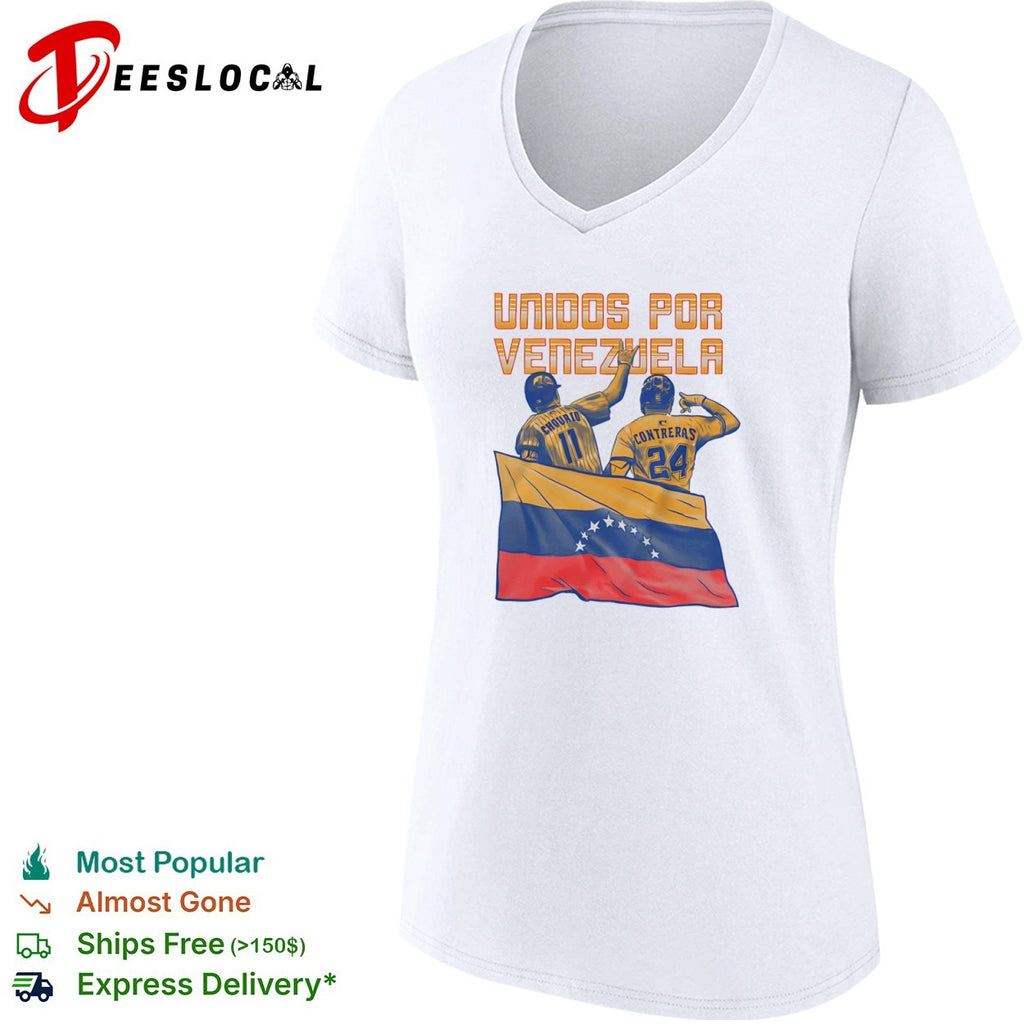 Chourio and Contreras Unidos por Venezuela Baseball shirt