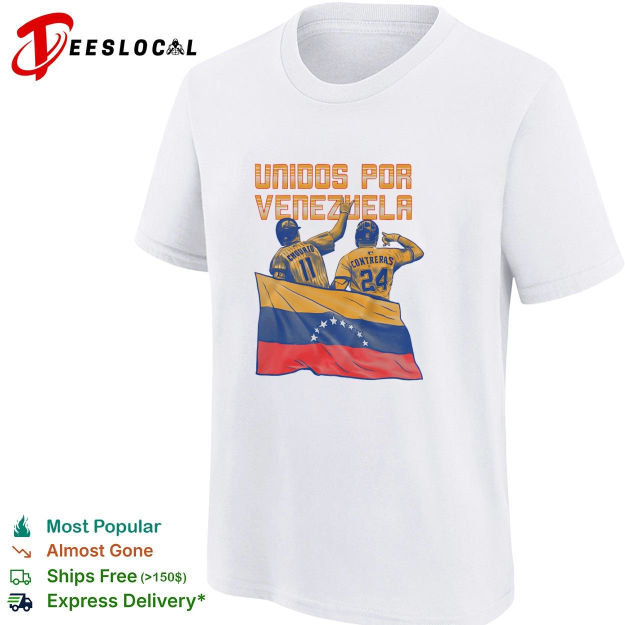 Chourio and Contreras Unidos por Venezuela Baseball shirt