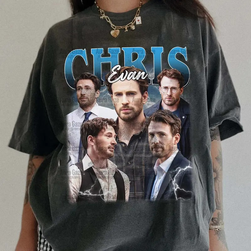 Chris Evans Materialist Comfort Colors Unisex Tshirt For Fan, Chris Evans Romcom TV Show 90s Retro Bootleg Shirt, Fan...