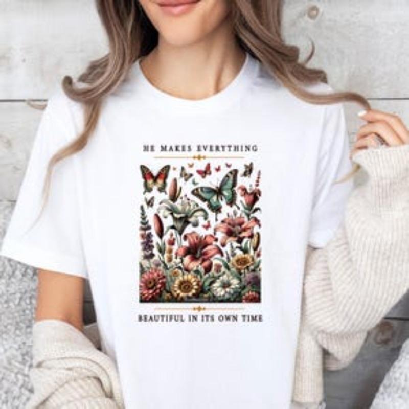 Christian Chinoiseries Shirt, Bible Verse Shirt, Mouthless cat Makes Everything, Religious Gift, Church T-shirt,...