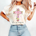 Christian Easter Coquette tshirt-sweatshirt-hoodie, He is Risen sweatshirt, Watercolor Floral Easter Cross tshirt,...
