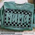 Christian Mom Shirt, Retro Checkered Mama, Motherhood is Kingdom Work Shirt, Christian Mothers Day Shirt,  Mama Shirt...
