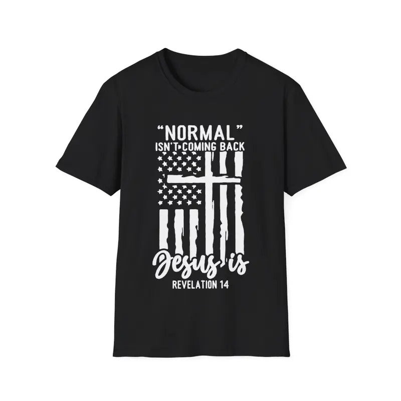 Christian Normal Isn't Coming Back Jesus Is For Men Women's T-Shirt Hoodie, Sweatshirt | RetroVerseTees.com