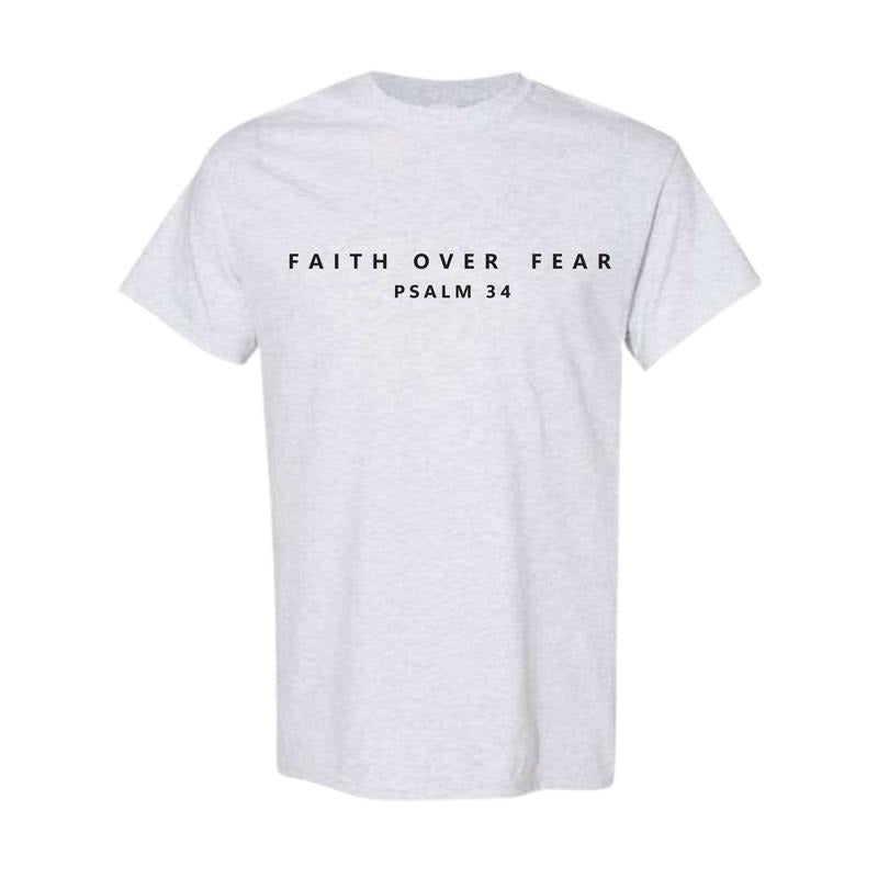 Christian Psalm Faith over Fear T- Bible verse Christian Aesthetic Cute Christian verse  Comfort Colors Cotton Tshirt...