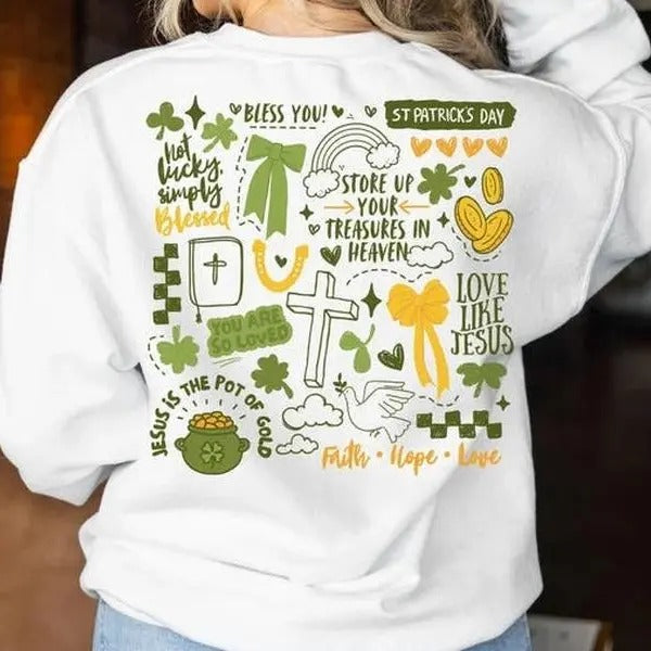 Christian St. Patrick's Day  DTF Transfers - THIS IS NOT A SHIRT Hoodie, Sweatshirt | RetroVerseTees.com