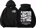 Christian and Tattooed Hoodie Jesus Faith 2 Sided Graphic Hoodie Casual Fleece Fabric Pullover Hooded Sweatshirt Trendy...