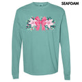 Christmas Bow Garland Long Sleeve Comfort Colors T-Shirt 'NLB' Hoodie, Sweatshirt | RetroVerseTees.com