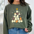 Christmas Cat Tree Sweatshirt, Christmas Cats Sweatshirt, Meow Christmas Sweatshirt,Cat Lover Gift,Holiday...