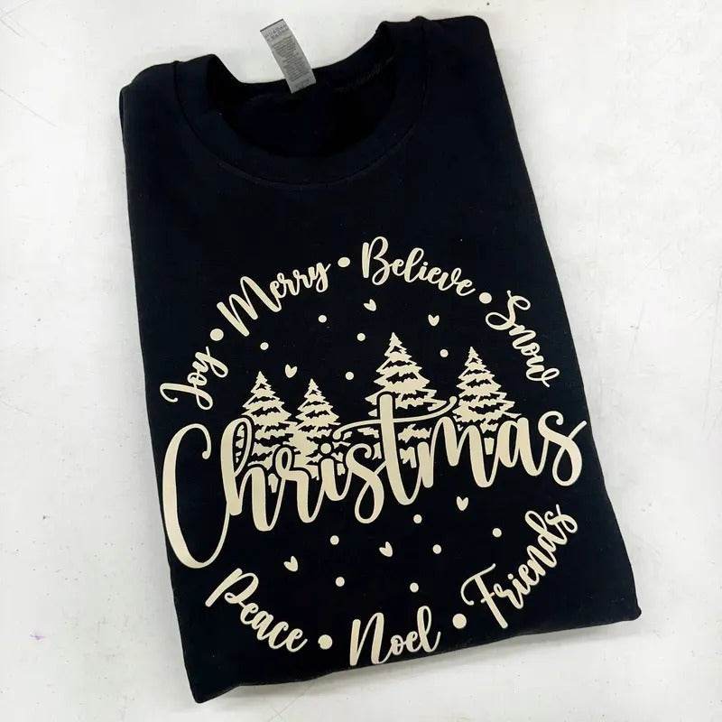 Christmas Circle Sweatshirt T-Shirts, Hoodie | RetroVerseTees.com