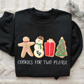 Christmas Cookies For Two Please Shirt, Pregnancy Announcement Christmas Sweatshirt, Pregnancy Reveal Christmas Sweater,...