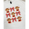 Christmas Cow Bow Graphic Top T-Shirts, Hoodie, Sweatshirt | RetroVerseTees.com