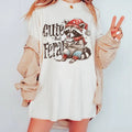 Christmas Cute But Feral Raccoon Shirt Cute Christmas Shirt Happy Greeting Season, Cute, Vintage Shirt Hoodie, Sweatshirt
