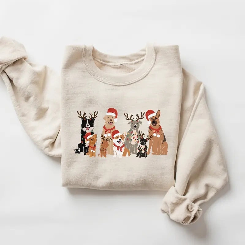 Christmas Dog Sweatshirt, Dog Owner Christmas Gift, Dog Christmas Sweatshirt, Christmas Sweater, Holiday Sweater,...
