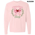 Christmas Girly Coquette Long Sleeve Comfort Colors T-Shirt 'NLB' Hoodie, Sweatshirt | RetroVerseTees.com