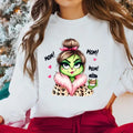 Christmas Green MOM Crewneck Sweatshirt, Boujeeee MOM Christmas Sweater T-Shirts, Hoodie | RetroVerseTees.com