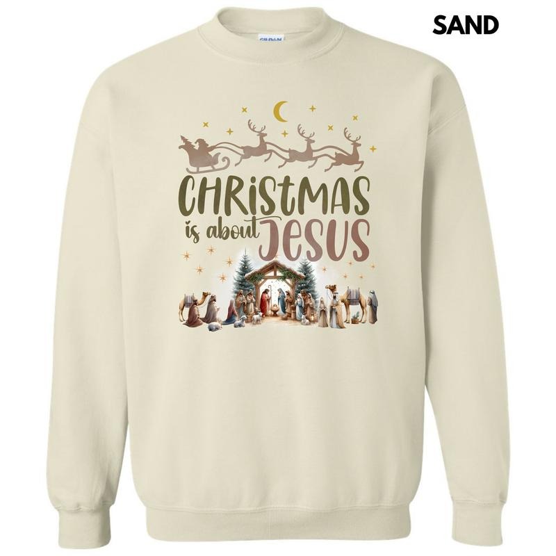 Christmas Is About Jesus Sweatshirt 'NLB' T-Shirts, Hoodie | RetroVerseTees.com