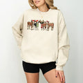 Christmas Light Cow Sweatshirt, Christmas Family Sweatshirt, Christmas Gift, Christmas Lights Sweatshirt, Santa Shirt,...