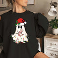Christmas Lights Cute Ghost Sweatshirt, Christmas Ghost Shirt, Funny Christmas Ghost Shirt, Christmas Ghost Crewneck,...