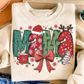 Christmas Mama Claus Sweatshirt, Coquette Bow Christmas Tree Cake Shirt, Candy Cane Santa Hot Cocoa T-Shirt, Festive...