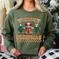 Christmas Movie Killer Sweatshirt, Merry Creepmas Sweater, Killers Friends Sweater, Xmas Horror Gingerbread GA, Christmas...