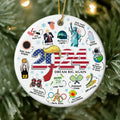 Christmas Ornaments 2024 Funny Hot Topics Year in Review Ceramic Ornament T-Shirts, Hoodie, Sweatshirt | RetroVerseTees.com