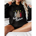 Christmas Oversized Hoodies Sweatshirts For Womens Fall Fashion 2025 Pullover Sweaters Winter TNF, Merry Christmas Tree...