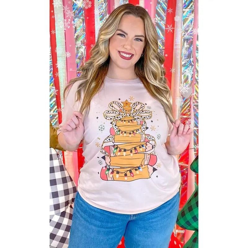 Christmas Pencil Teacher Graphic T-Shirt Hoodie, Sweatshirt | RetroVerseTees.com