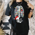 Christmas Pregnancy Shirt, Skeleton Christmas Pregnancy Sweatshirt, Maternity Christmas, Pregnant Skeleton Xmas Baby...