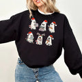 Christmas Retro Ghosts Reading Books T-Shirts Sweatshirts Teacher Librarian Christmas Gift Winter Season Trendy Christmas...