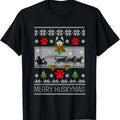 Christmas Siberian Husky Dog Husky Ugly Merry Huskymas T-Shirt Hoodie, Sweatshirt | RetroVerseTees.com