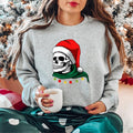 Christmas Skull Sweatshirt, Matching Christmas 2023 Sweater, Christmas Horror Hoodie, Holiday Celebration Gift Sweater,...