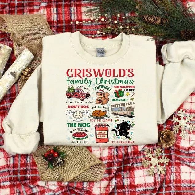 Christmas Sweatshirt, National Lampoons, Christmas Griswolds Vacation Shirt, Griswold Family Tee, Christmas Movie...
